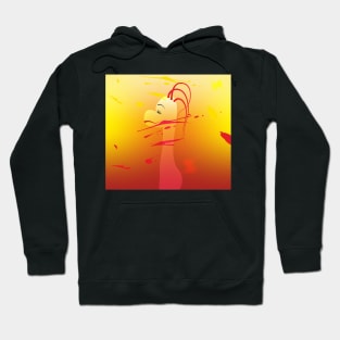 Fantastic creature on an abstract background Hoodie